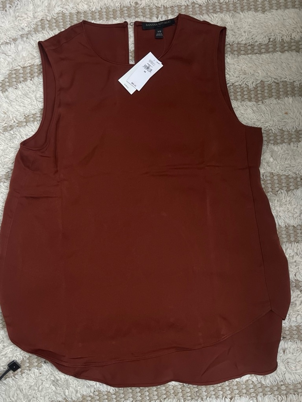 Banana Republic Sleeveless Shell Top - Rust Brown